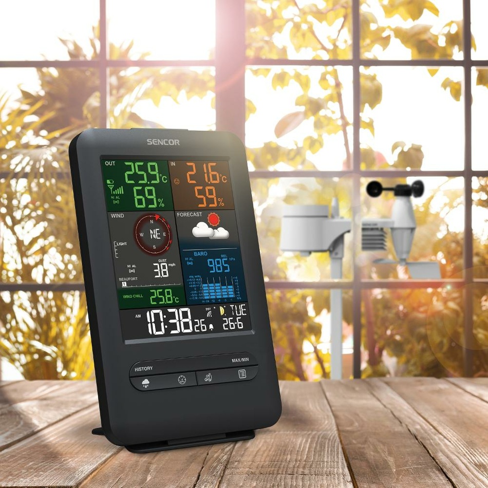 SENCOR SWS 9300 profesionálna meteostanica s bezdrôtovým snímačom 5v1 – Obrázok 9