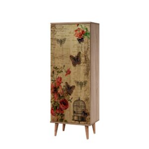 Skrinka na topánky Mega Sonoma Oak Roses