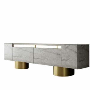 Televízny stolík Bohom Travertine and Gold