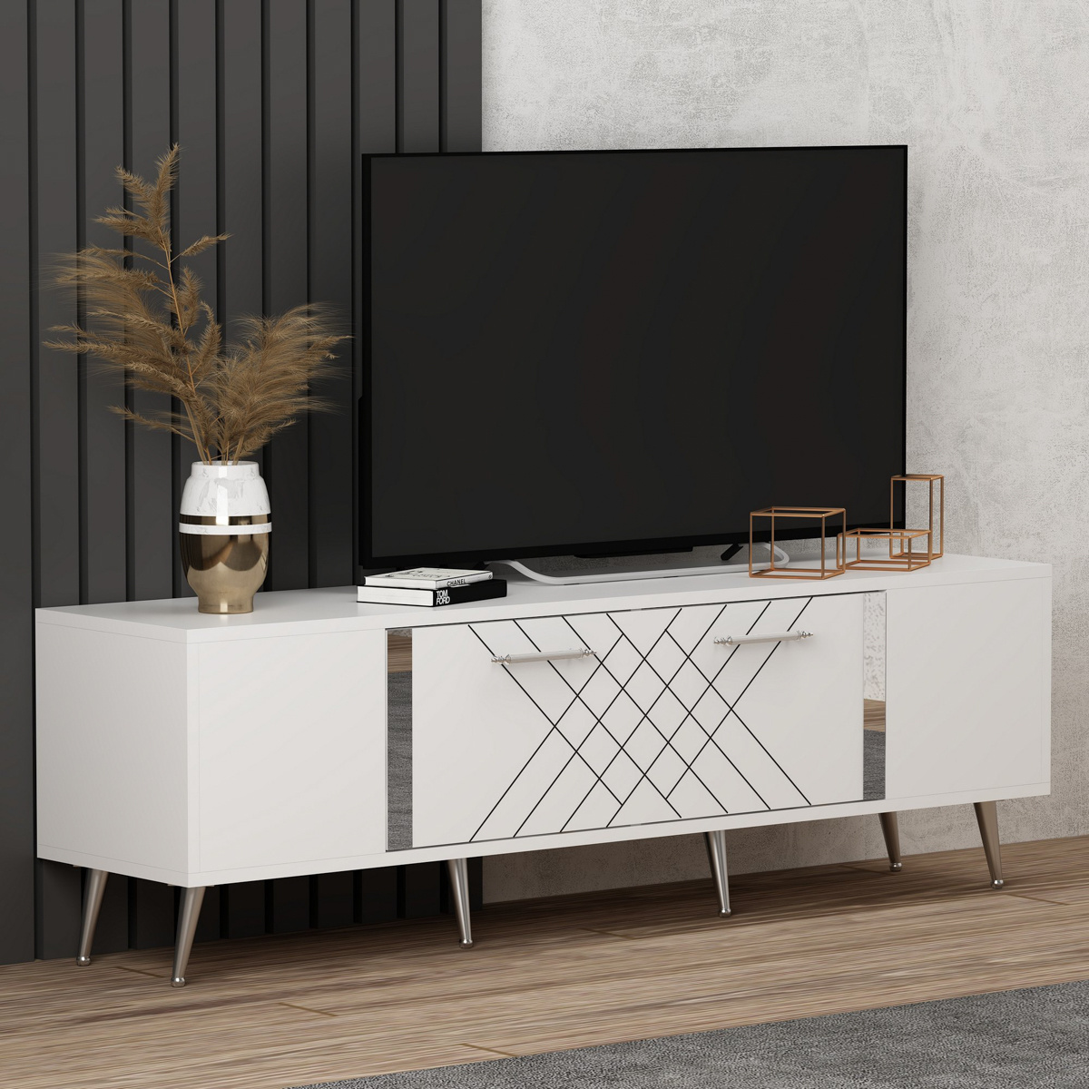 Televízny stolík Detas White – Obrázok 4