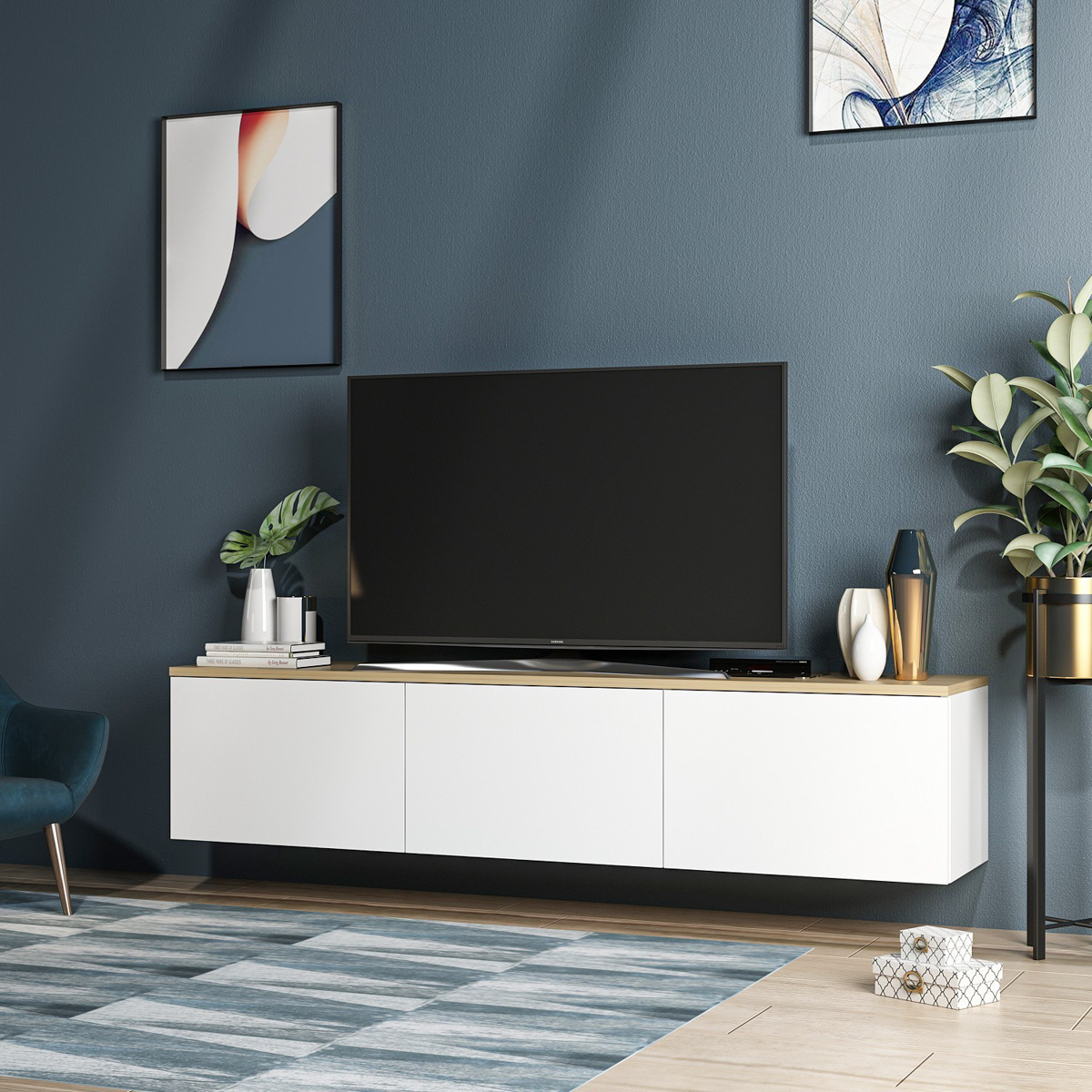 Televízny stolík Neon White – Obrázok 5