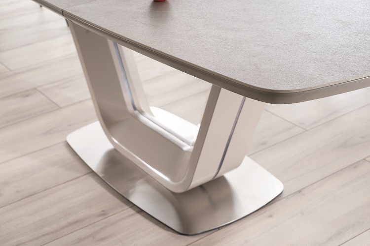 Signal Rozkladací jedálenský stôl ARMANI CERAMIC | sivý mat 90 x 160 cm – Obrázok 3