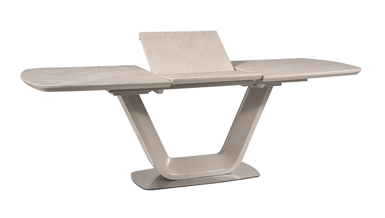 Signal Rozkladací jedálenský stôl ARMANI CERAMIC | sivý mat 90 x 160 cm – Obrázok 2