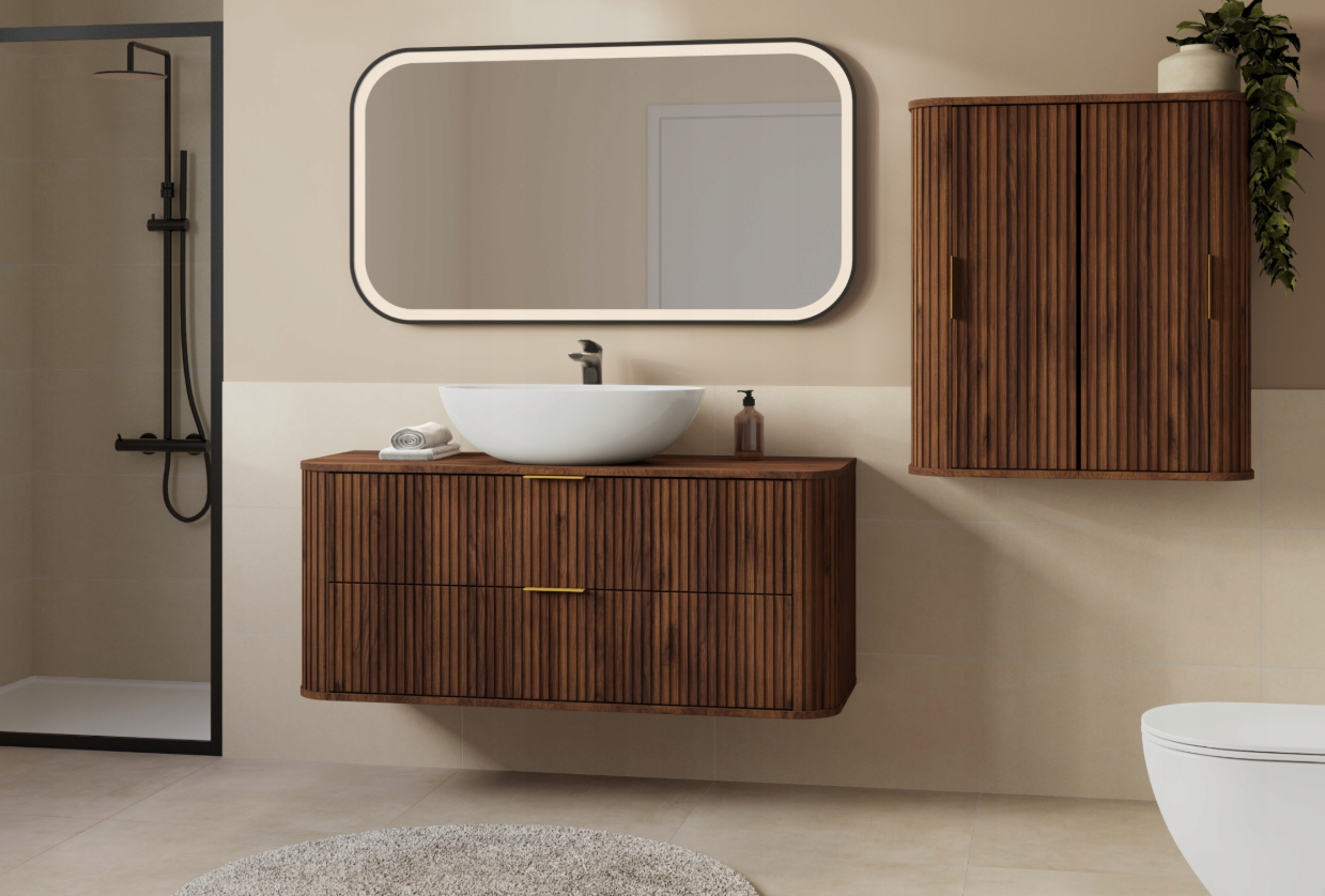 Elvisia Skrinka pod umývadlo ELEGANCE Walnut | 100 cm – Obrázok 2