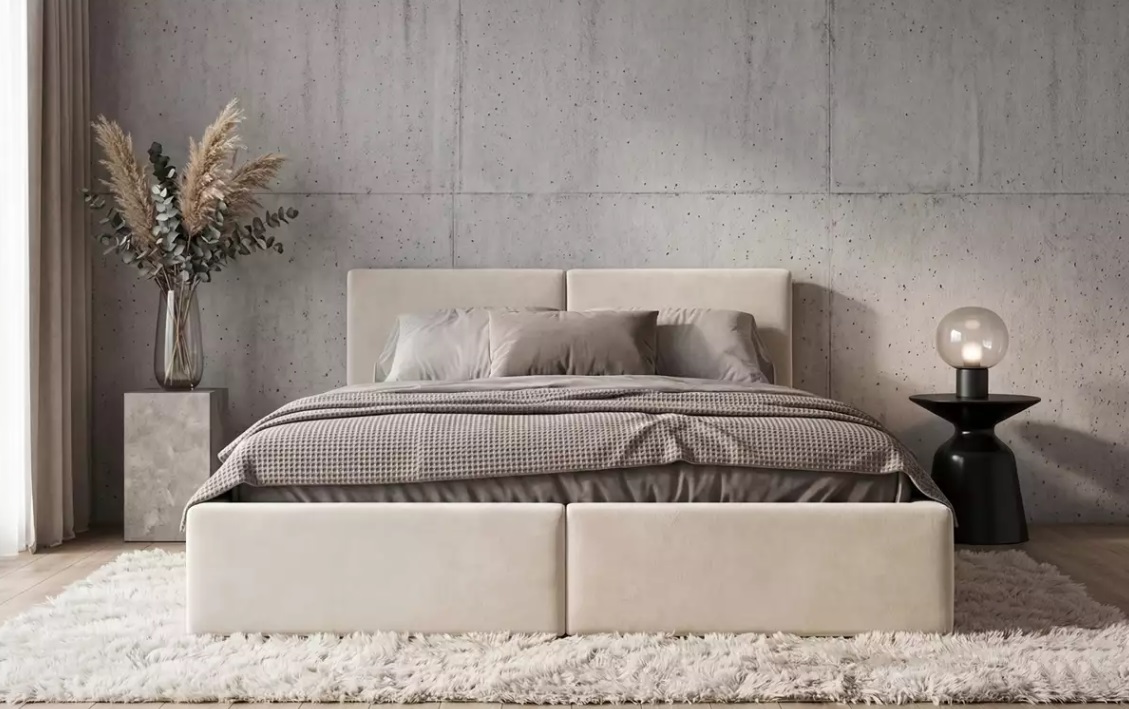 Elvisia Posteľ HILTON s výklopným roštom | cashmere 140 x 200 cm