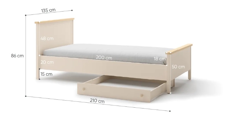 Elvisia Detská posteľ LORRY SO-17 | béžová 120 x 200 cm – Obrázok 8