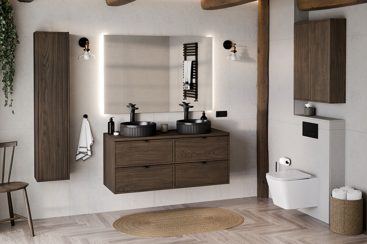 ArtCom Kúpeľňová skrinka s doskou TERRA VILLA 120 cm – Obrázok 4