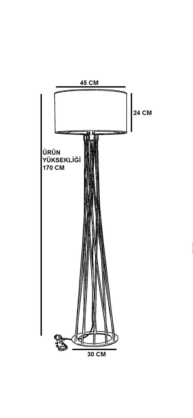 ASIR Stojacia lampa HAVIN tmavo sivá – Obrázok 3