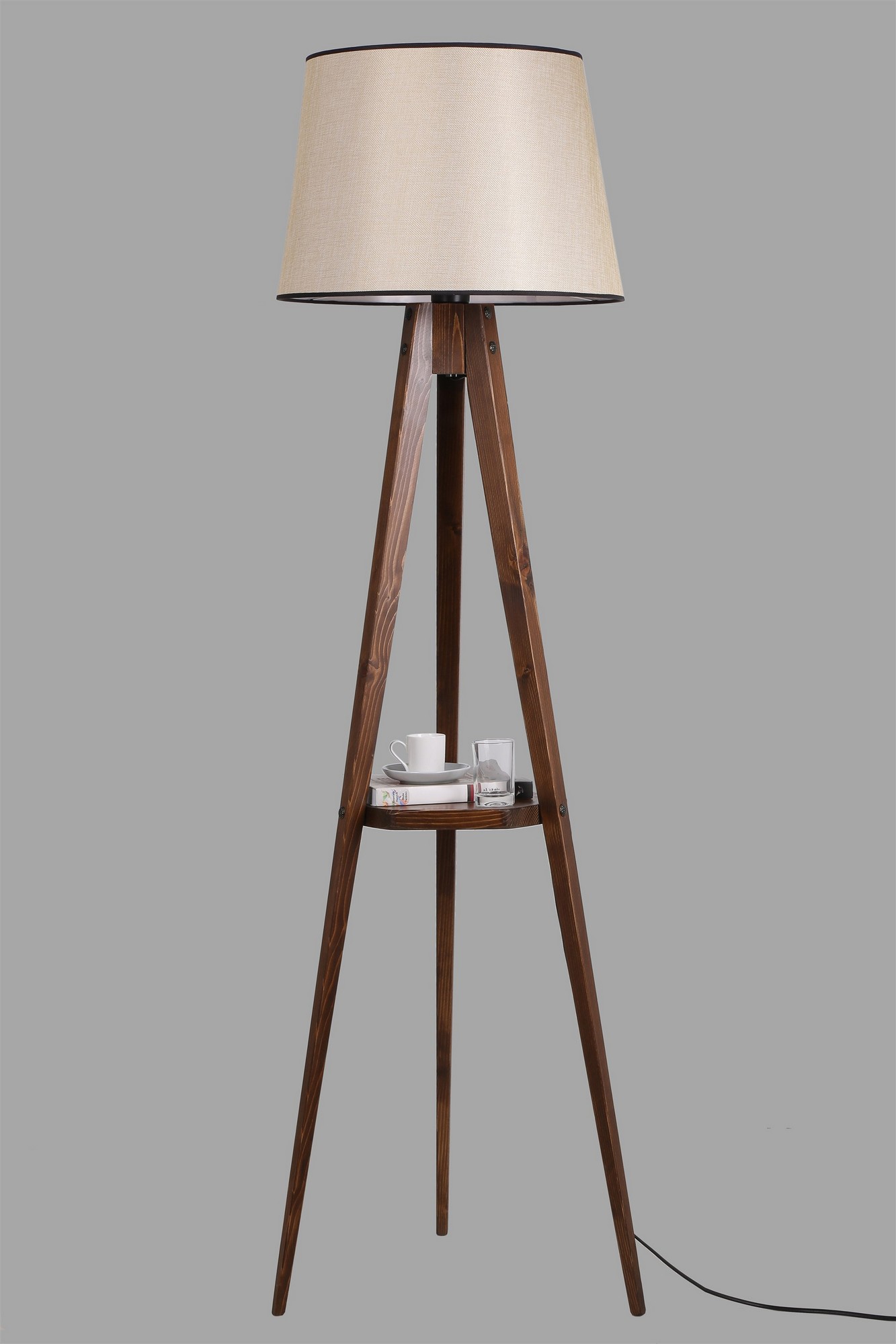 ASIR Stojacia lampa TRIPOD orech – Obrázok 2