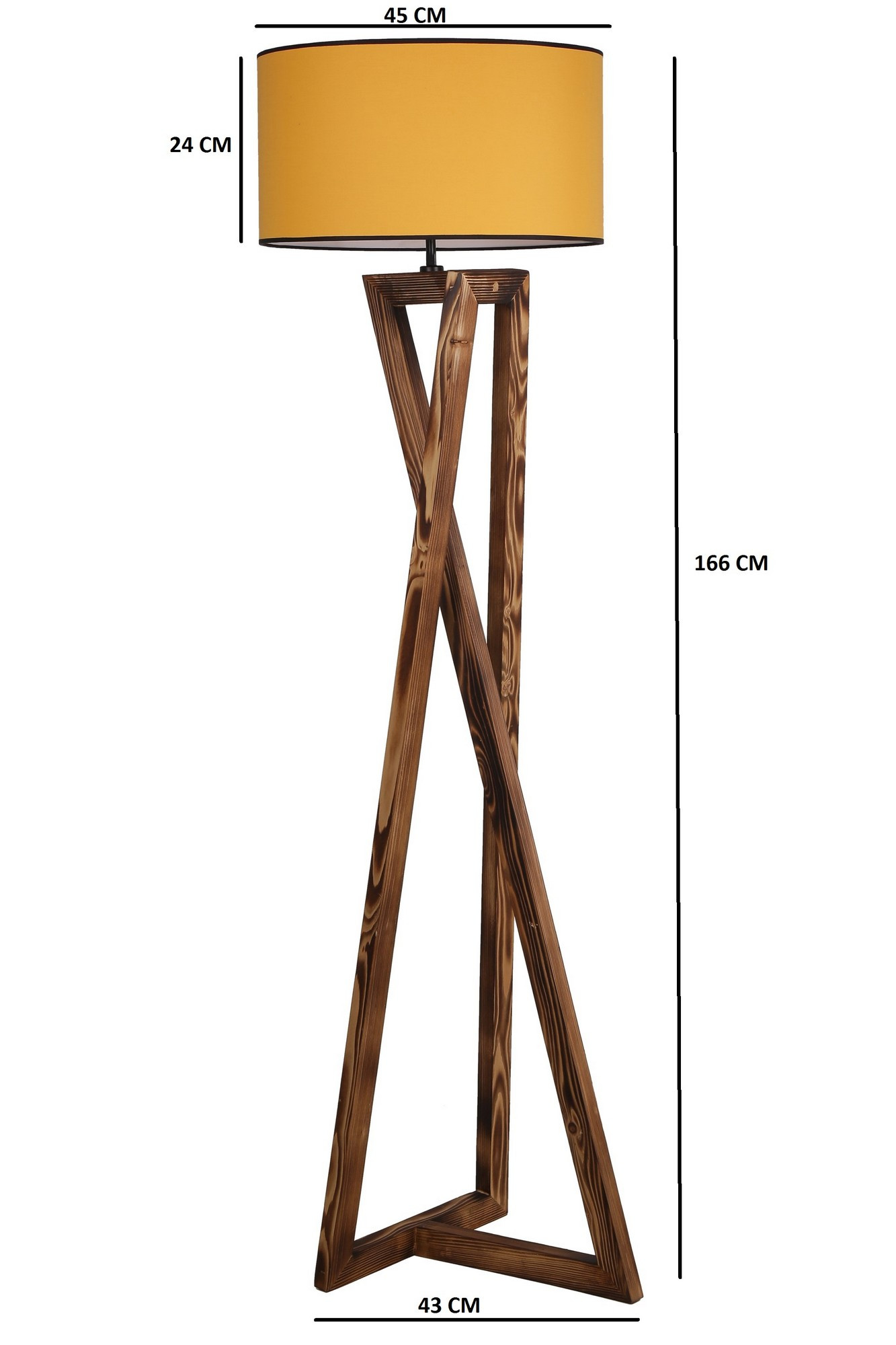 ASIR MACKA stojacia lampa hnedá horčicová – Obrázok 3