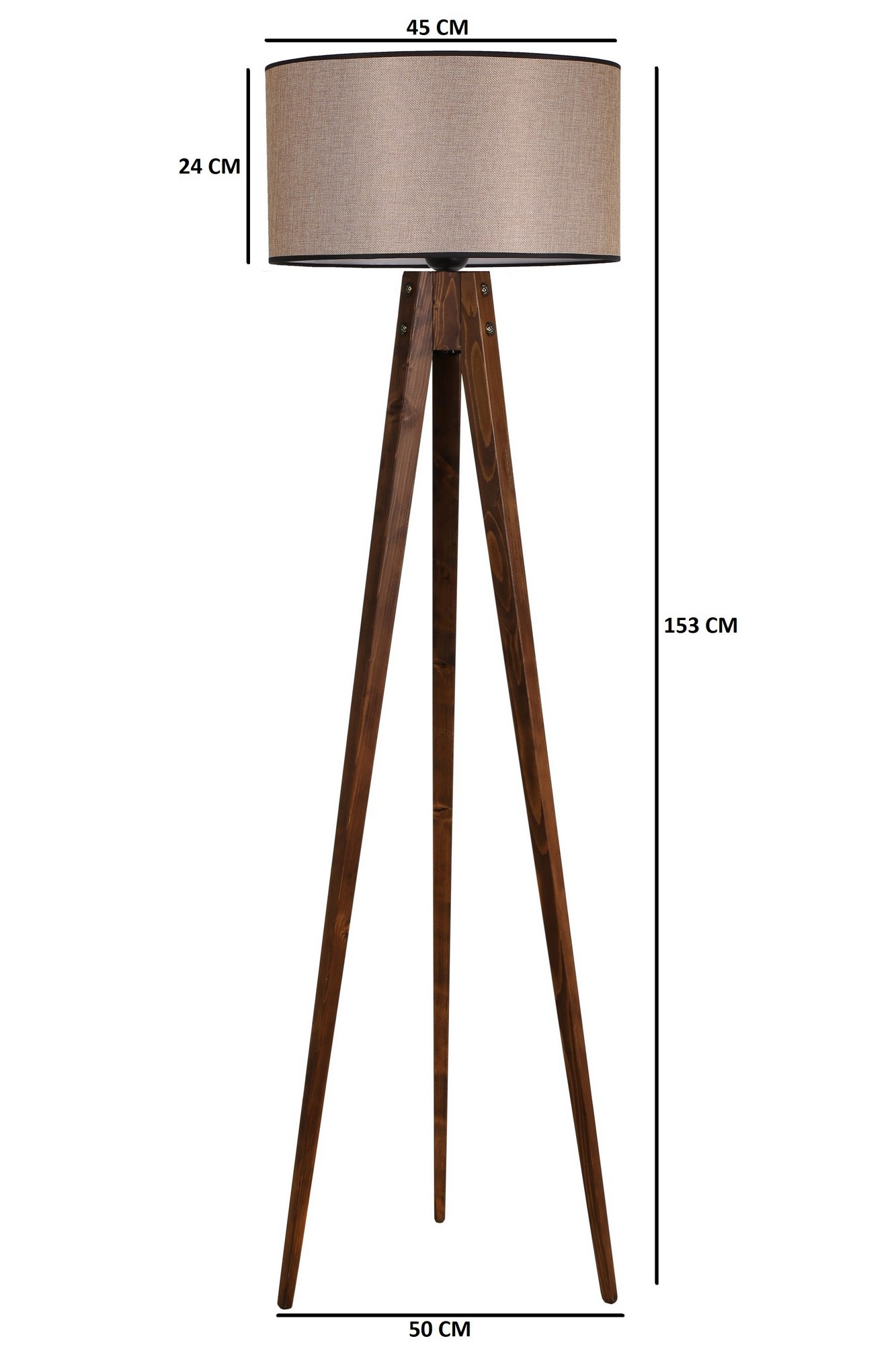 ASIR Stojacia lampa TRIPOD orechová – Obrázok 3
