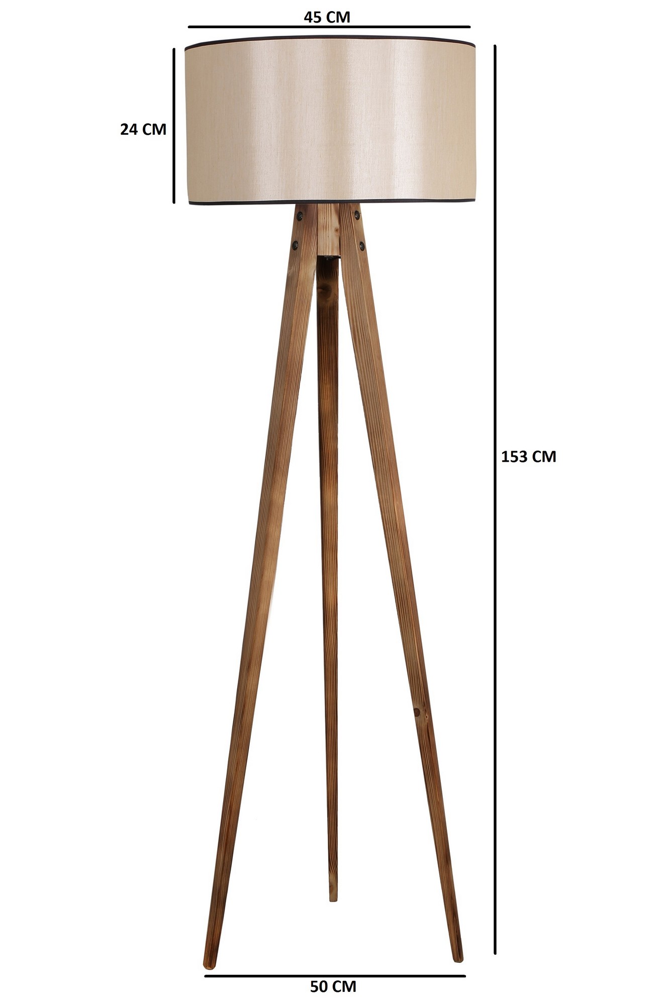 ASIR Stojacia lampa TRIPOD hnedá – Obrázok 3