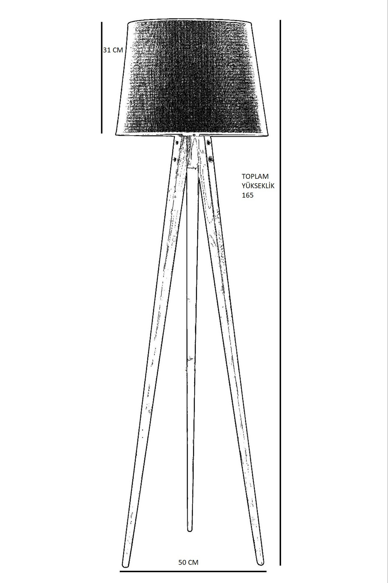 ASIR Stojacia lampa TRIPOD čierny orech – Obrázok 3