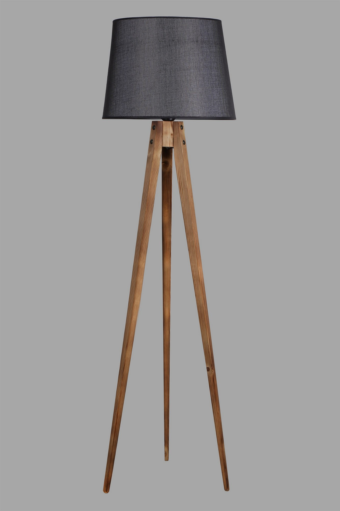 ASIR Stojacia lampa LAMBADER hnedá čierna – Obrázok 2