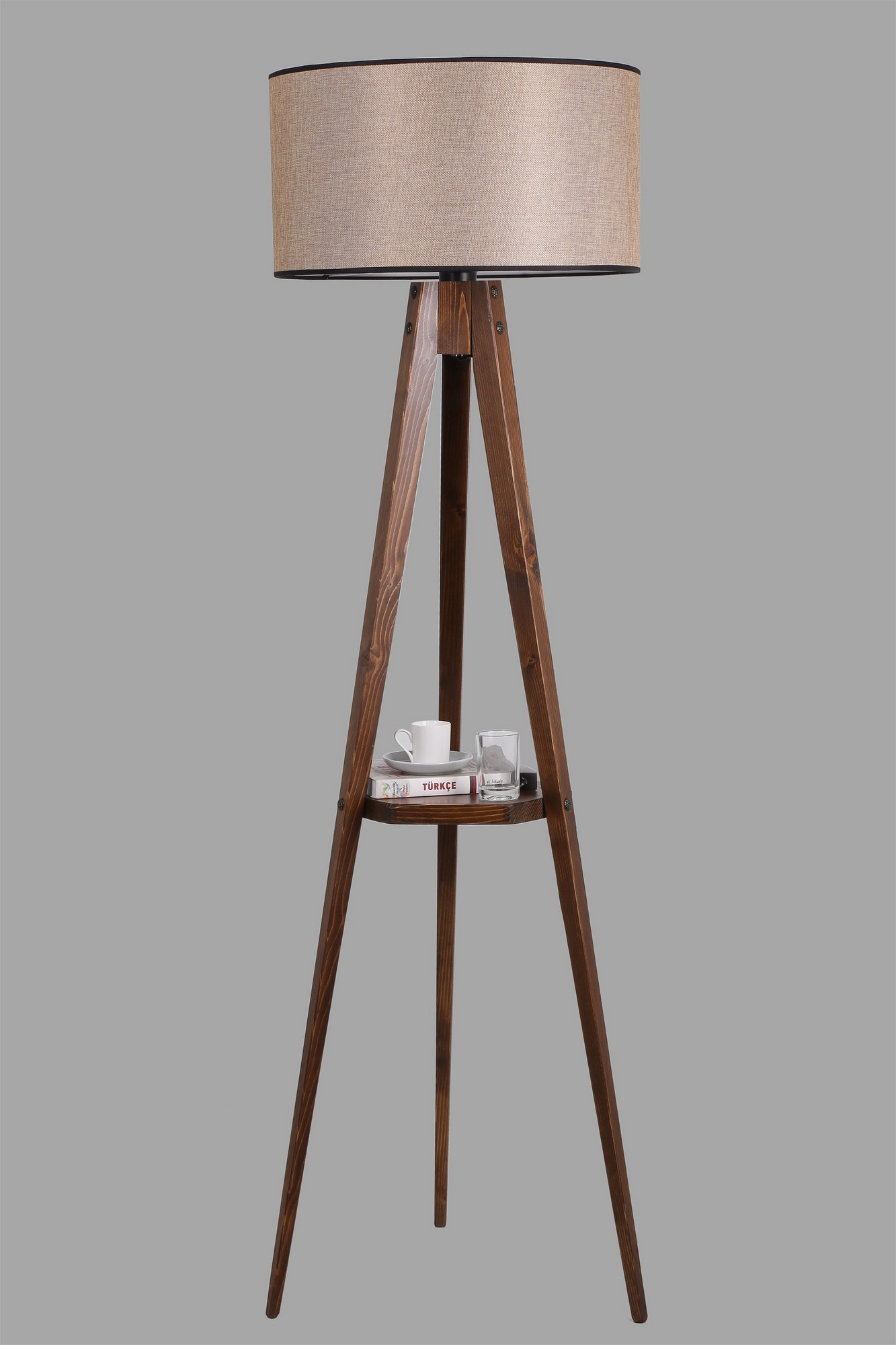 ASIR Stojacia lampa LAMBADER orech – Obrázok 2