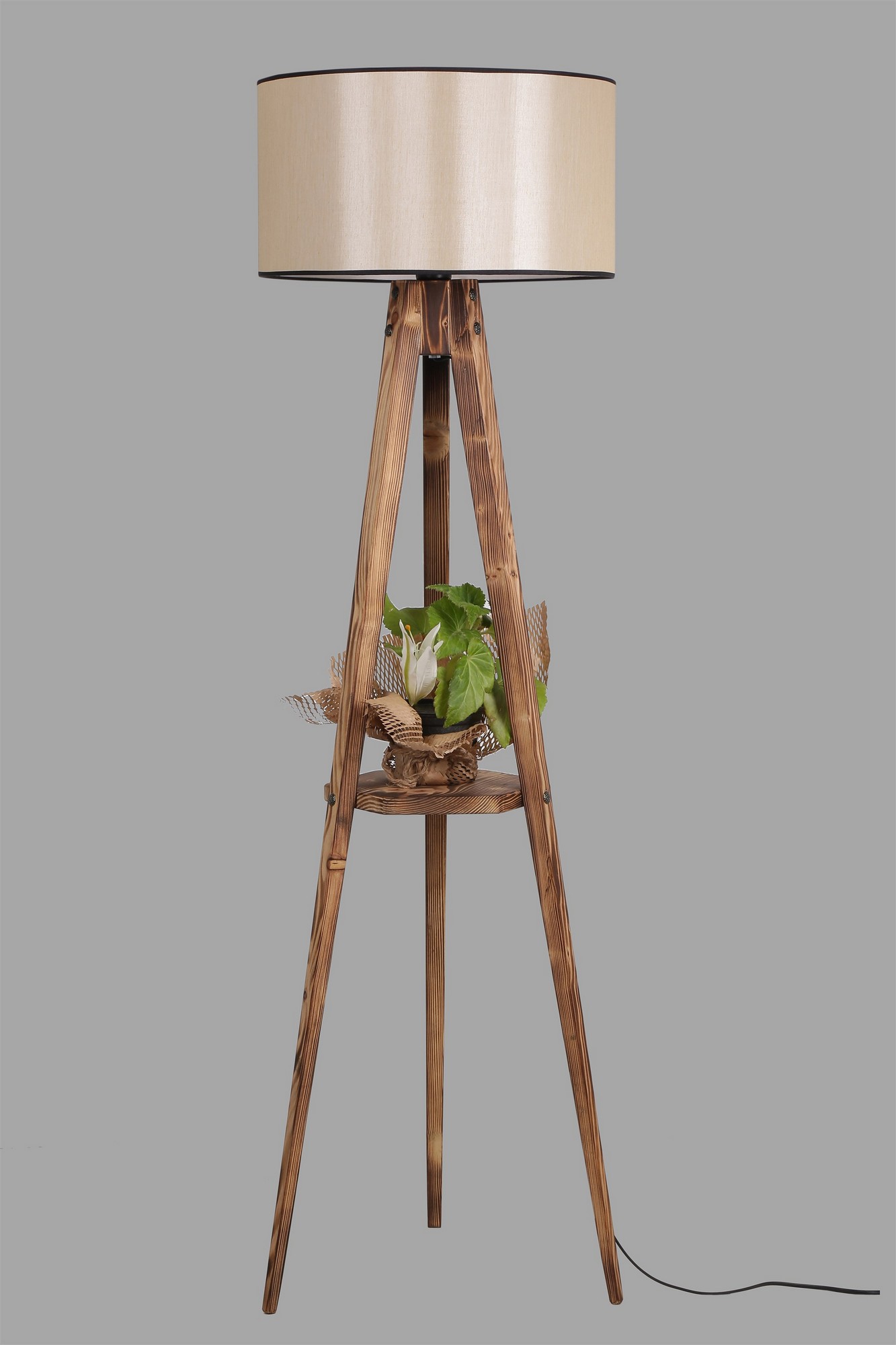 ASIR Stojacia lampa YANIK hnedá – Obrázok 2