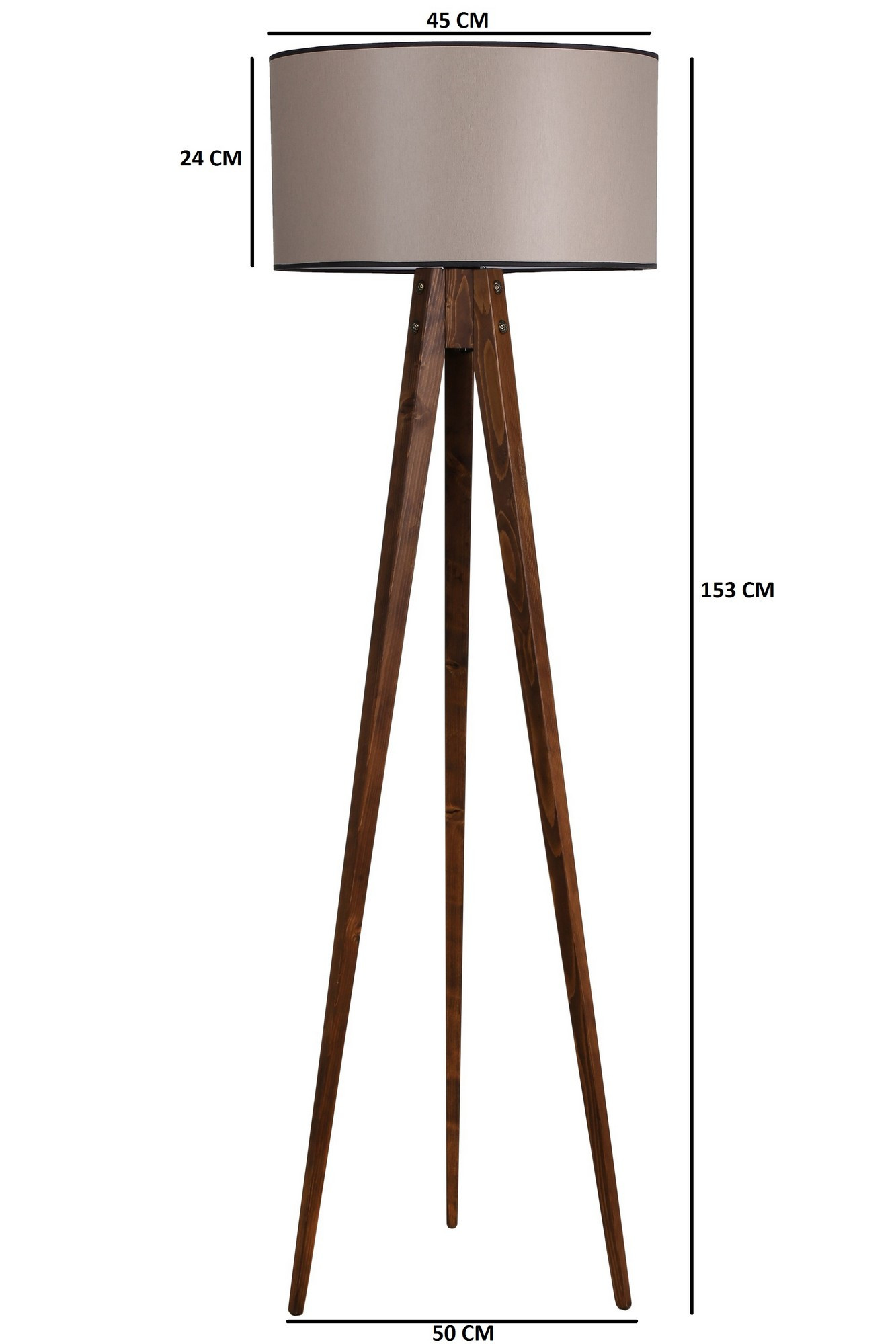 ASIR Stojacia lampa TRIPOD orech – Obrázok 3