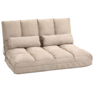 HOMCOM Polohovateľné kreslo s 3 polohami 102x73x60cm béžová