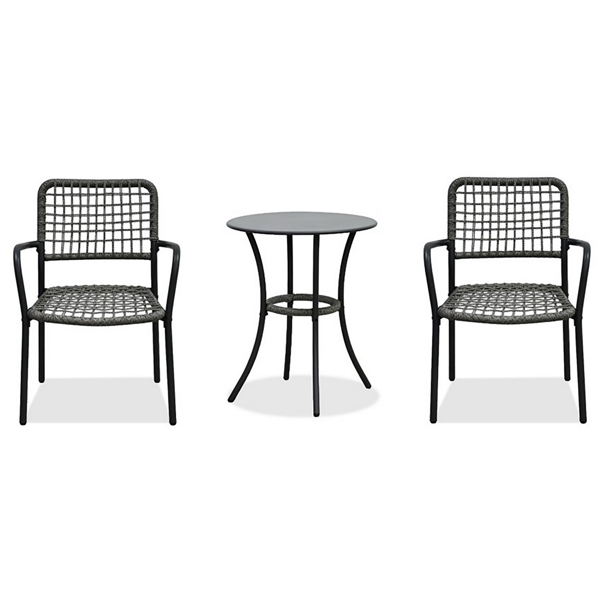 Autronic Záhradný set 1+2, kov, polyratan, sivá ,AZ-L1103 GREY – Obrázok 2