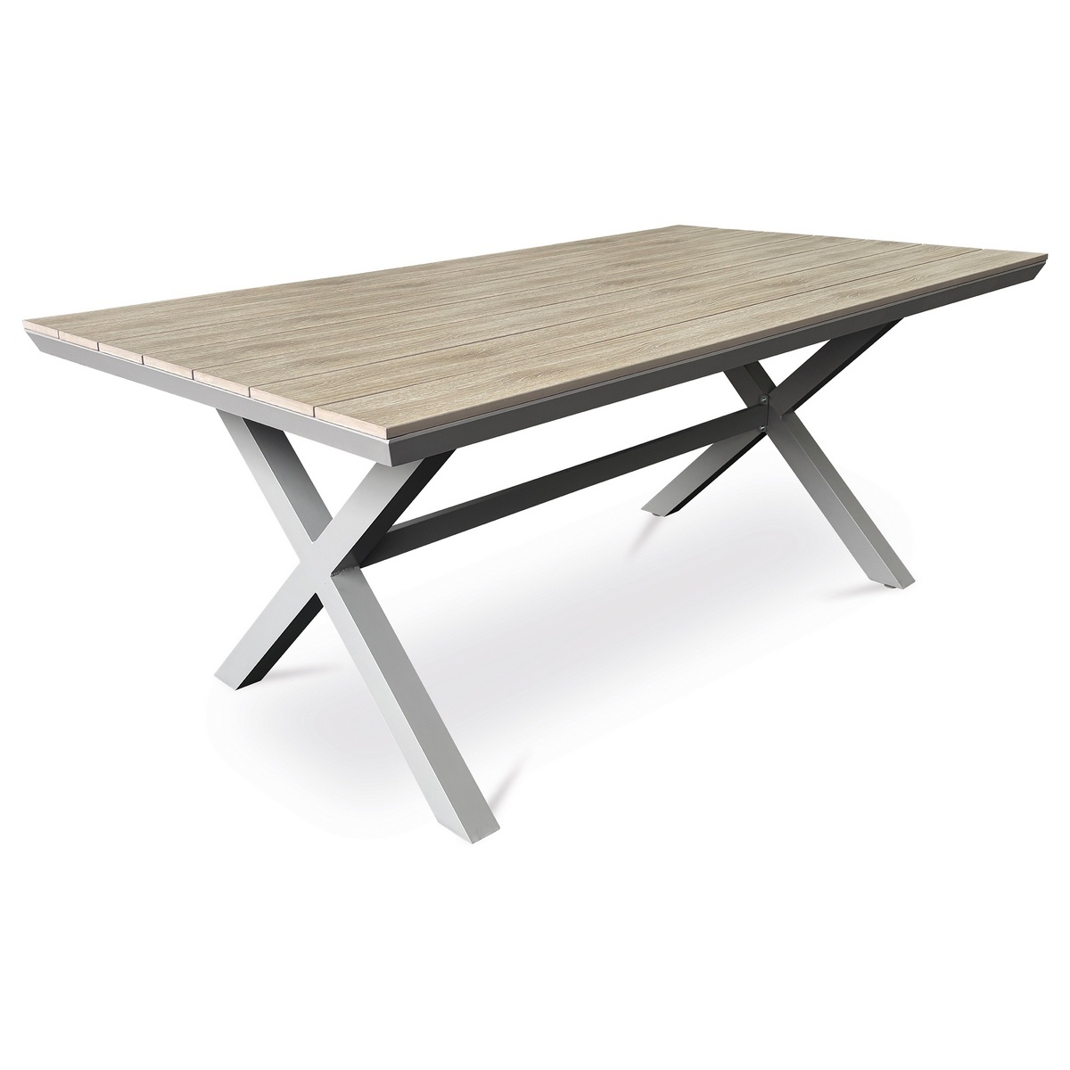 Autronic Záhradný stôl, hliník, polywood, béžová,AZT-S1510 OAK – Obrázok 2