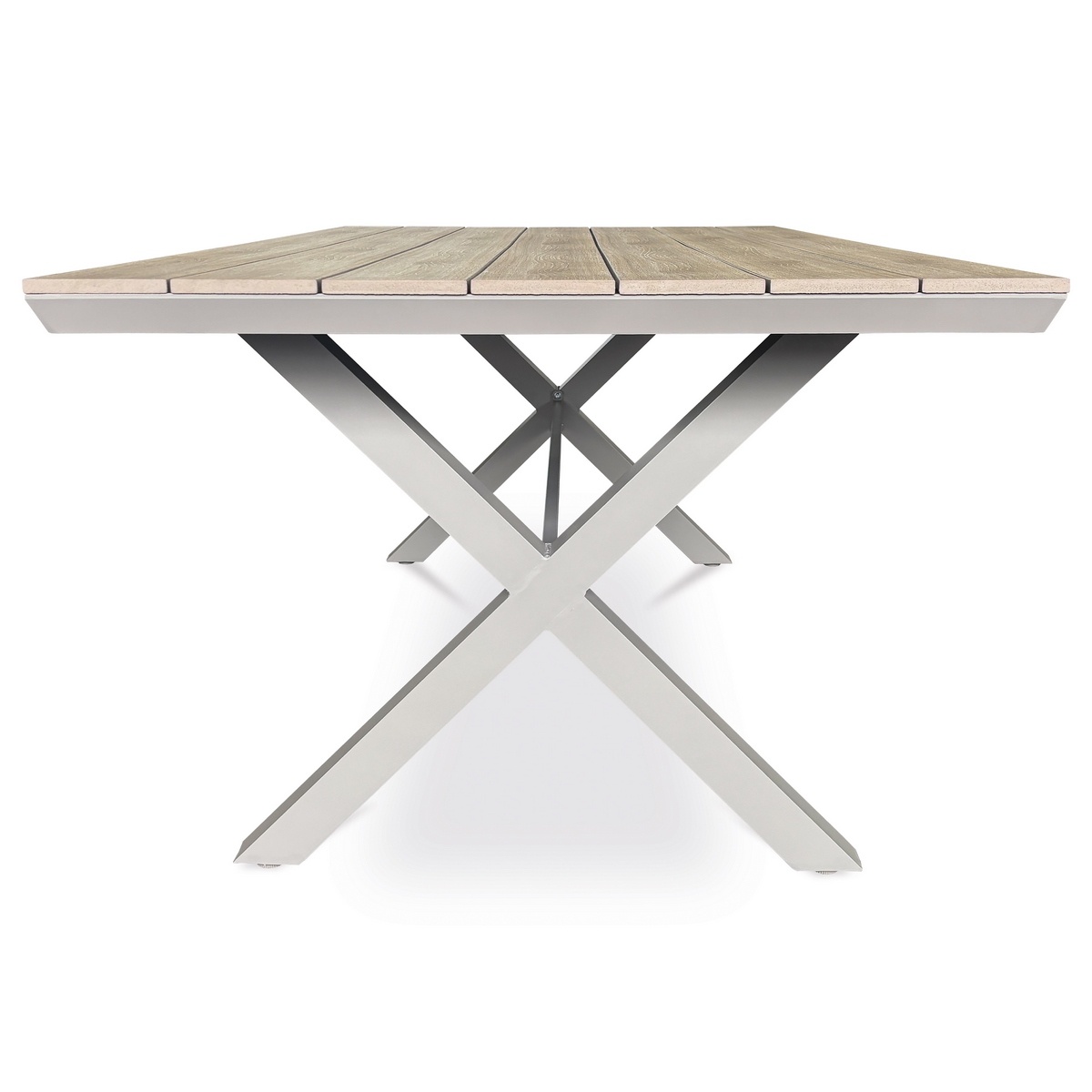 Autronic Záhradný stôl, hliník, polywood, béžová,AZT-S1510 OAK – Obrázok 3