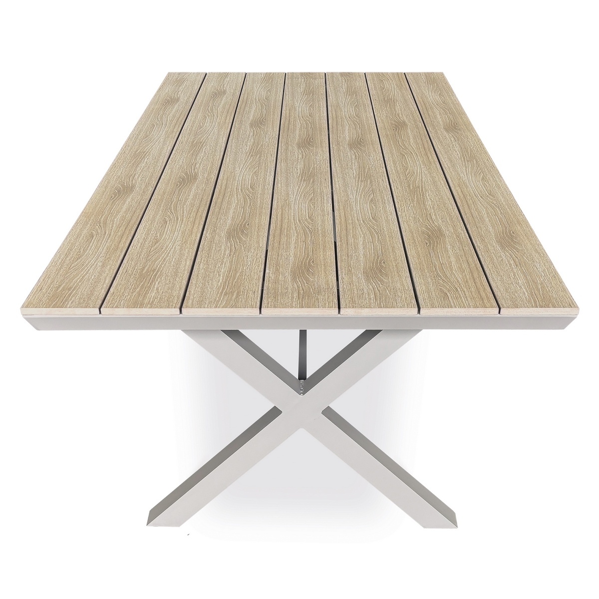 Autronic Záhradný stôl, hliník, polywood, béžová,AZT-S1510 OAK – Obrázok 4