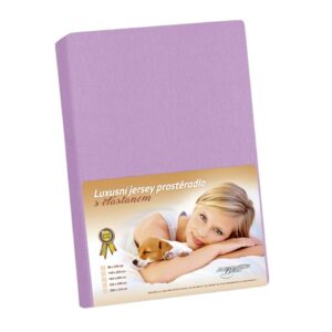 Bellatex Jersey prestieradlo s elastanom fialová, 140 x 200 cm