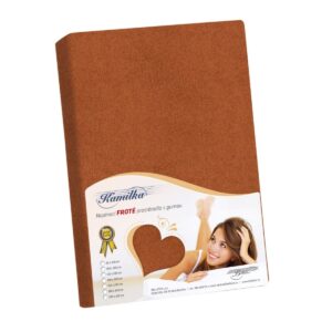 Bellatex Froté prestieradlo Kamilka hnedá, 140 x 200 cm