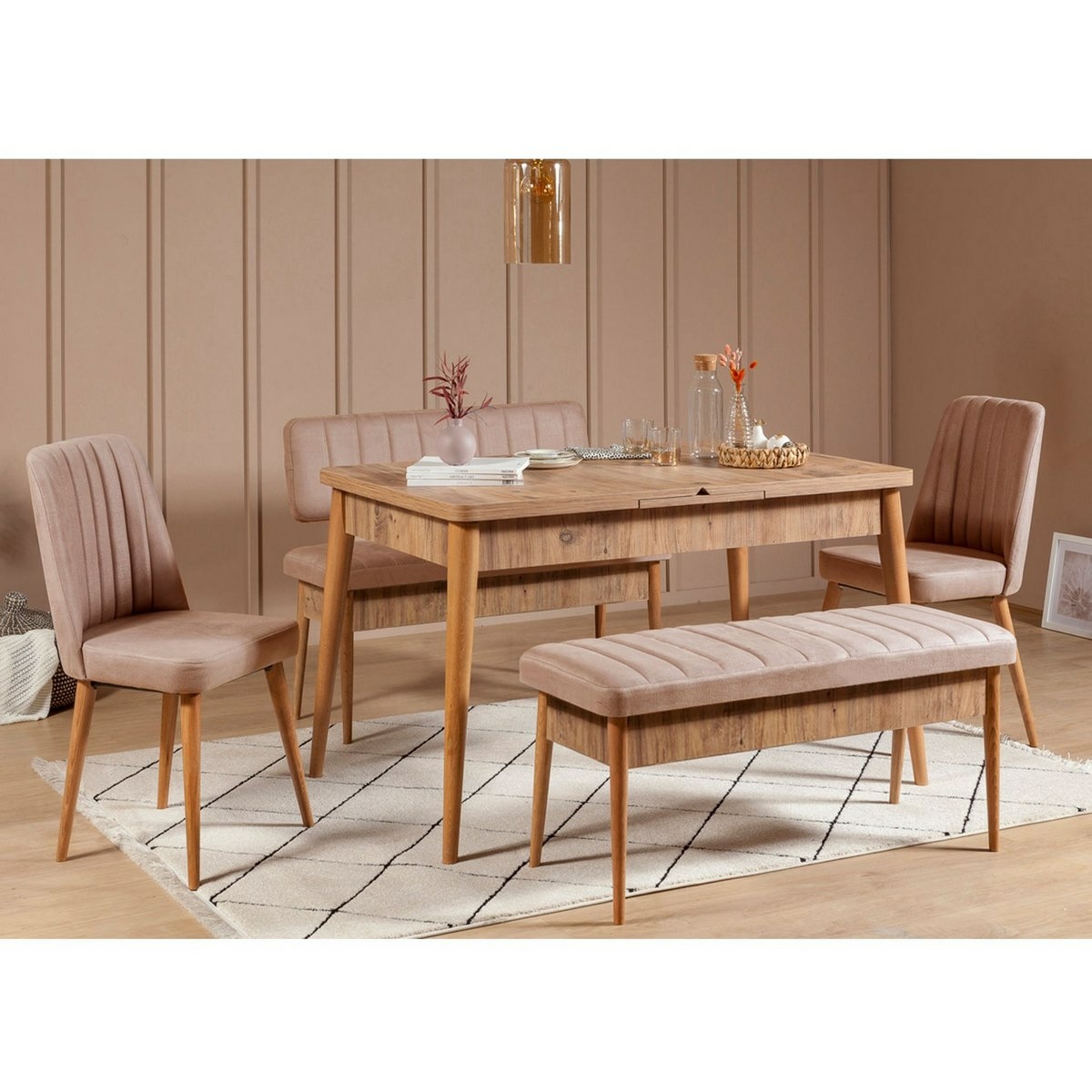Jedálenský set Vina Atlantic Pine and Stone, 5 ksdielov