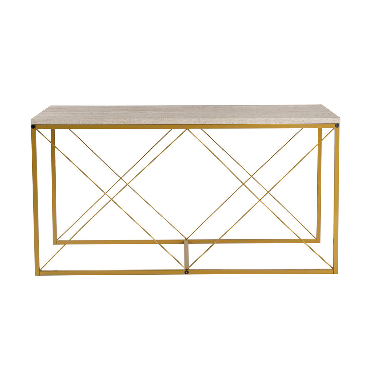 Konferenčný stolík Defne Gold Travertine – Obrázok 5