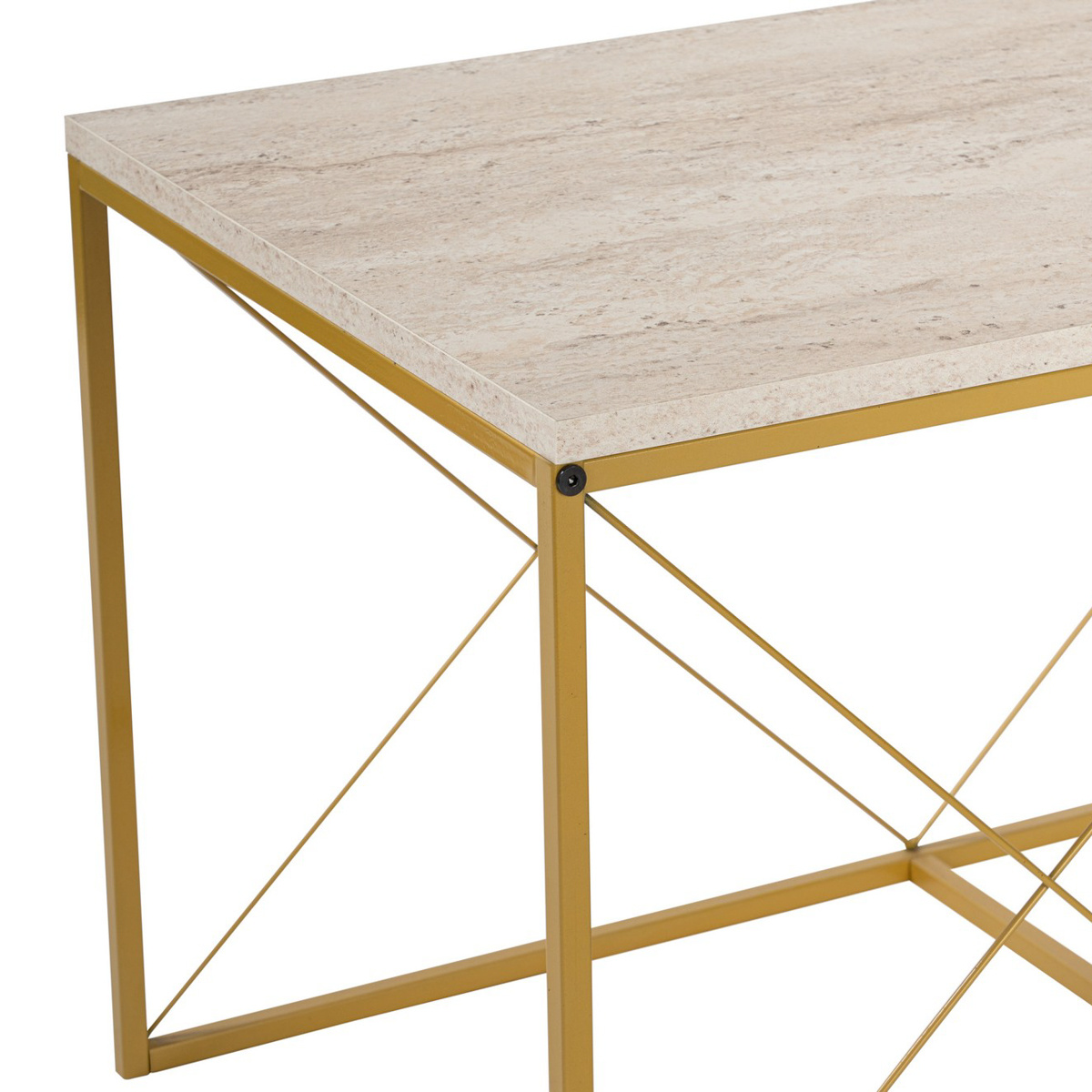 Konferenčný stolík Defne Gold Travertine – Obrázok 7