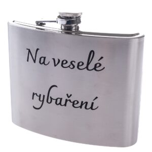 Kovová ploskačka „Na veselé rybaření“, 1 l