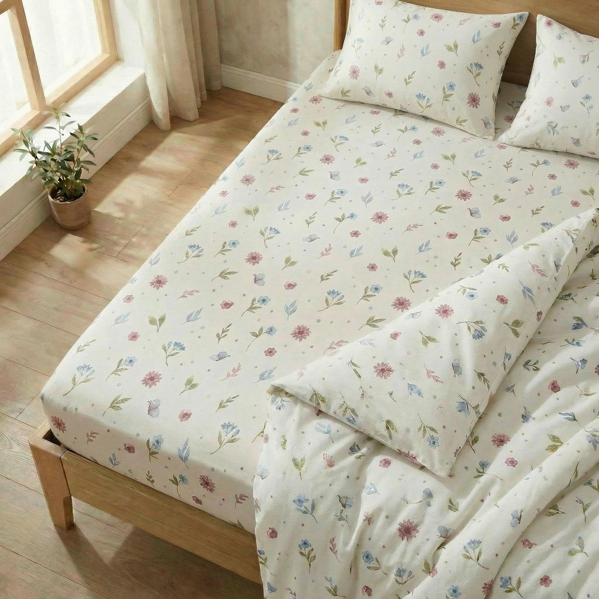 Kvalitex Bavlnené napínacie prestieradlo Letnálúka, 220 x 200 cm, 220 x 200 cm – Obrázok 3