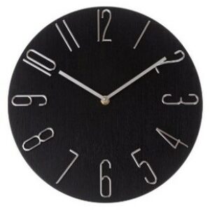 Nástenné hodiny Berry black, pr. 30,5 cm, plast