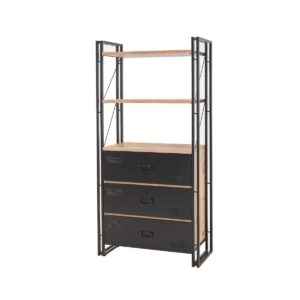 Regál Cosmo Cortex Black and Atlantic Pine