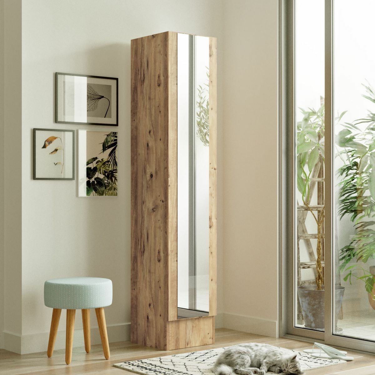 Skriňa so zrkadlom Mea Atlantic Pine – Obrázok 2