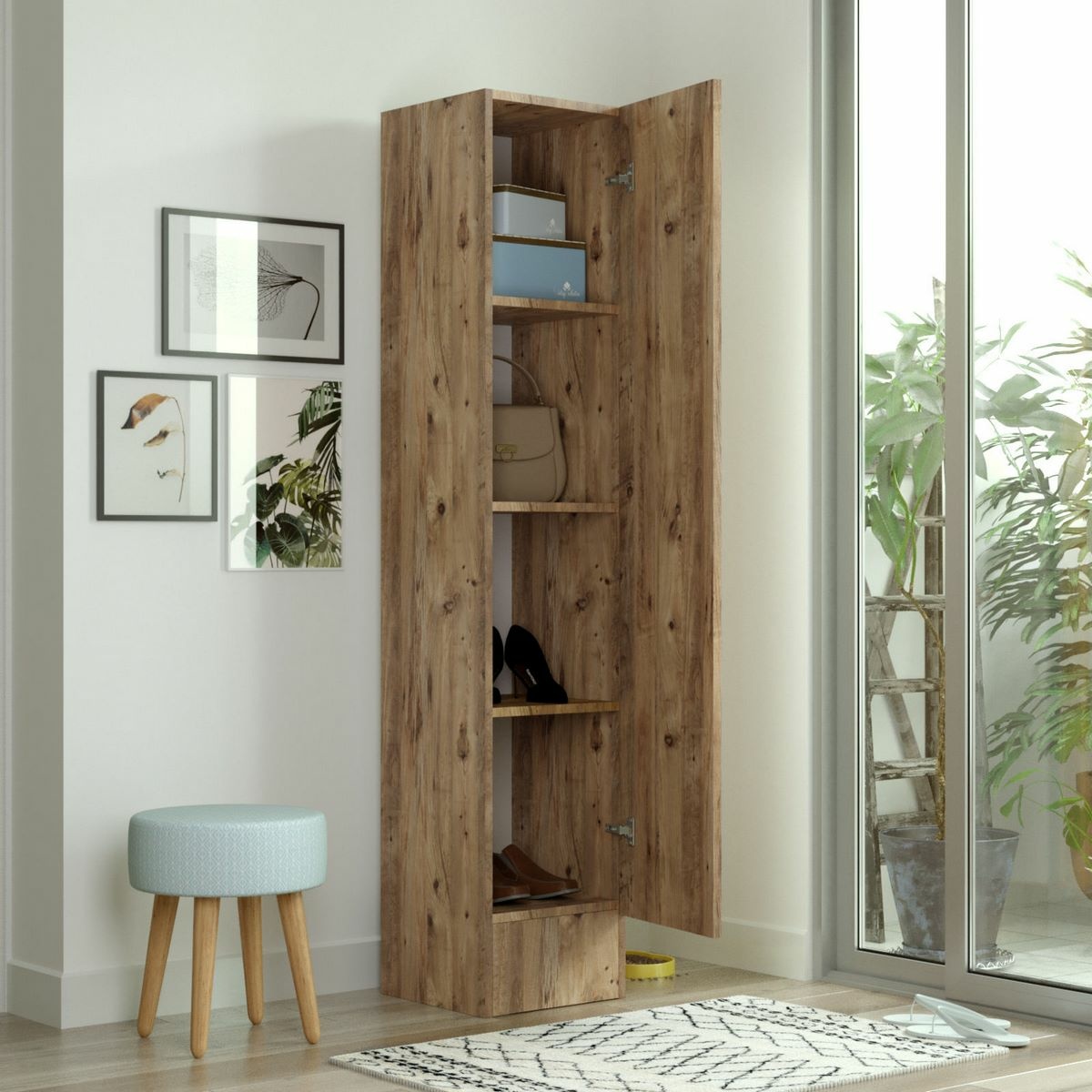 Skriňa so zrkadlom Mea Atlantic Pine – Obrázok 3