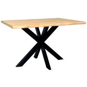 Jedálenský stôl s kovovými nohami 120×90 cm z mangového dreva