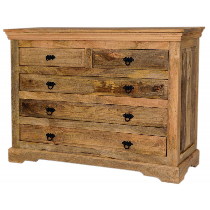 Komoda Guru 120x90x45 indický masív mango – Obrázok 8