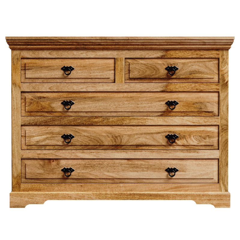 Komoda Guru 120x90x45 indický masív mango