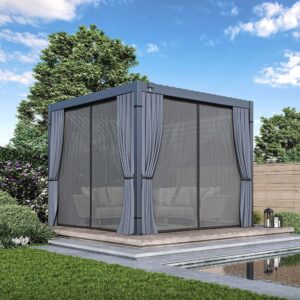 Set závesov a moskytiér pre pergolu ECO 3×3 Rojaplast