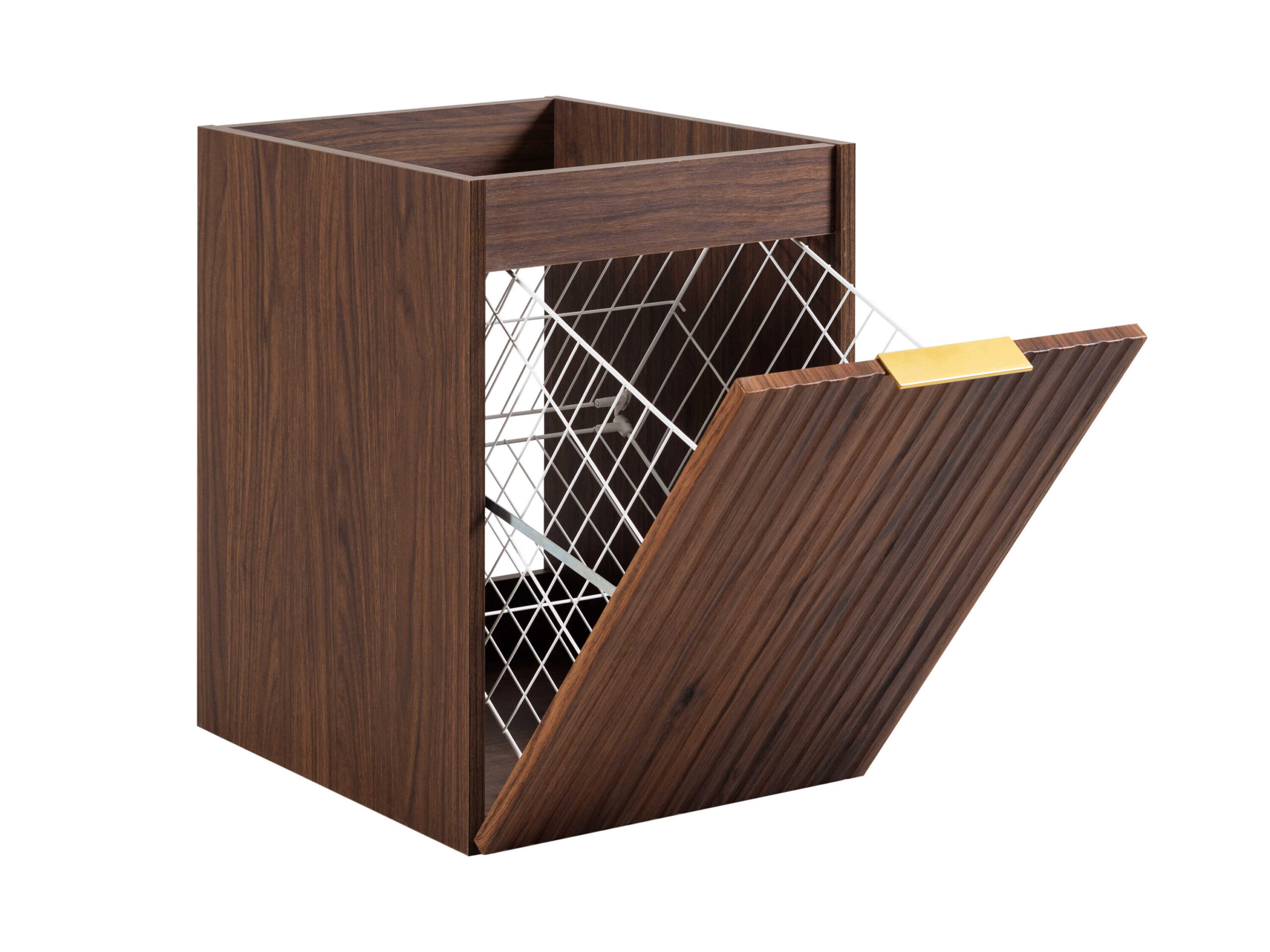 Elvisia Skrinka do kúpeľne FLOW Oak walnut 40 1D s košom | 40 cm – Obrázok 4