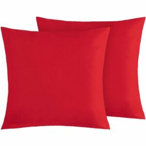 Bellatex Bavlnené obliečky na vankúš, červené, 45× 45 cm, 2 ks, 45 x 45 cm