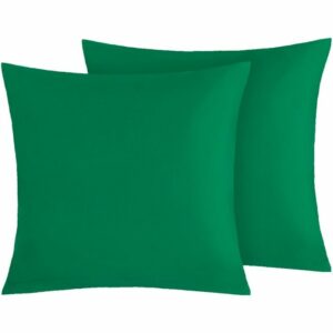Bellatex Bavlnené obliečky na vankúš, tmavozelené,45 × 45 cm, 2 ks, 45 x 45 cm