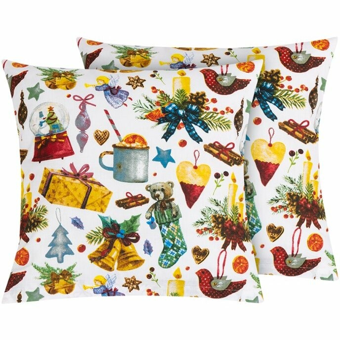 Bellatex Vianočné obliečky na vankúše Vianoce, 40× 40 cm, 2 ks