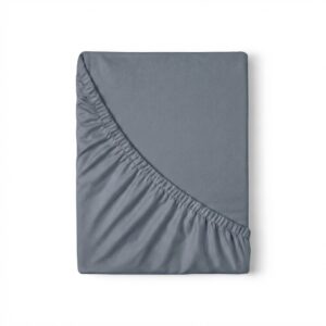 Kvalitex Saténové prestieradlo s gumou tmavosivá, 180 x 200 cm