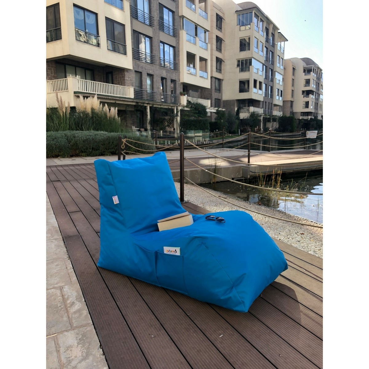 Sedací vak Daybed, svetlo modrý – Obrázok 2