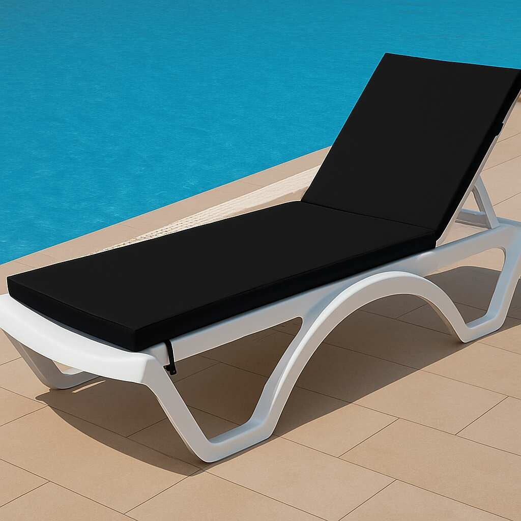 Záhradné ležadlo Sunny, čierne – Obrázok 2
