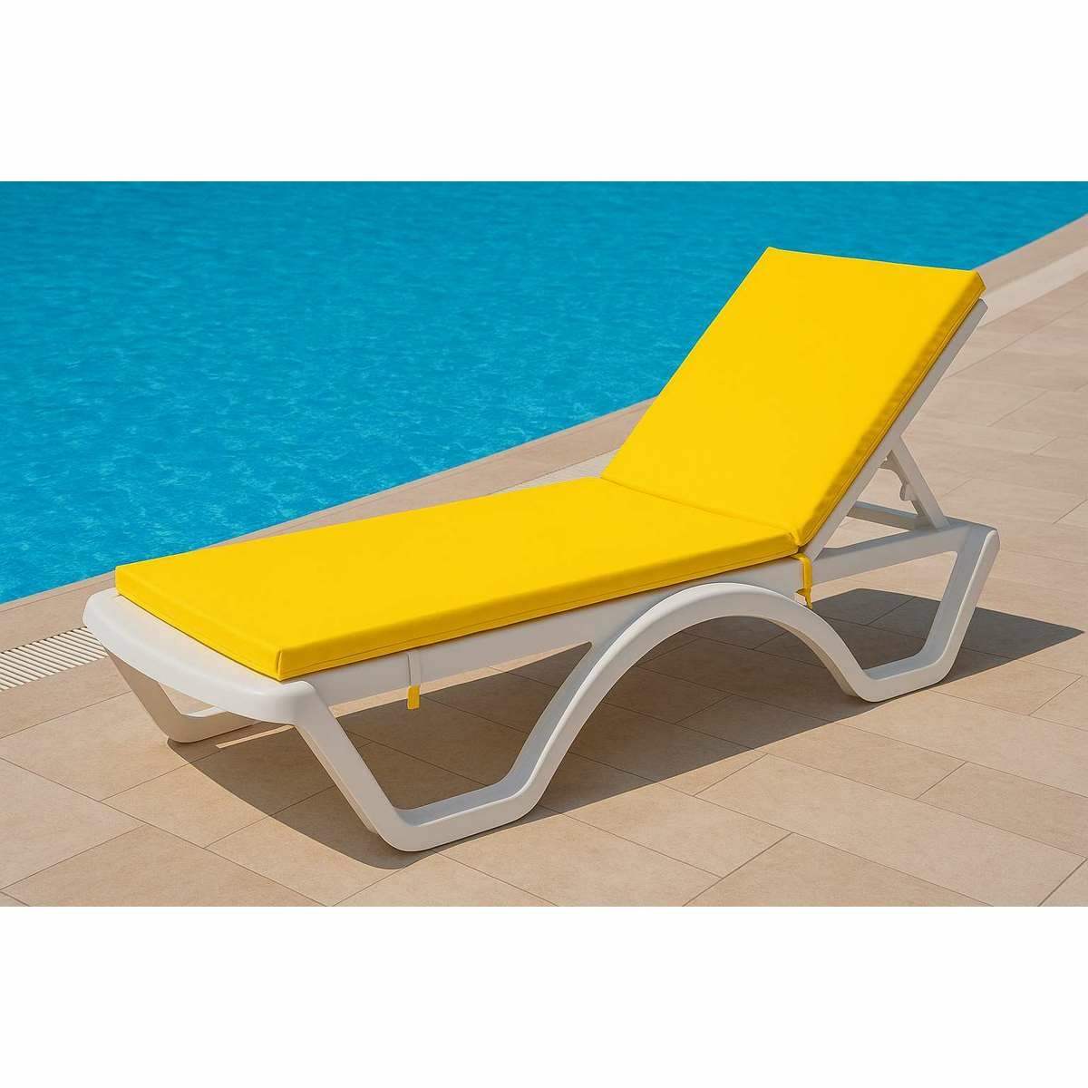 Záhradné ležadlo Sunny, žlté – Obrázok 2