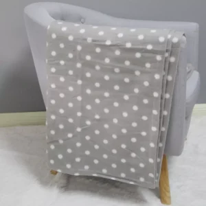 Fleecová deka biela bodka 170×220